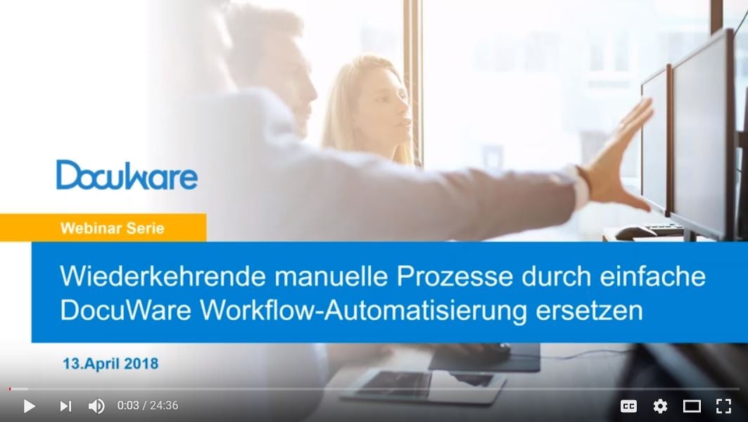 DocuWare Workflow Manager – Automation Statt Routine - DocuWare Webinar